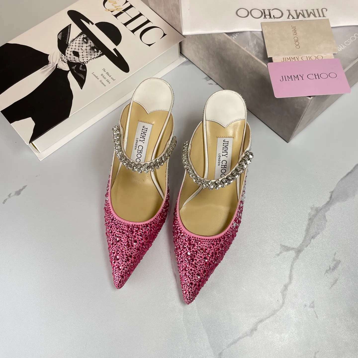 👟👟Ex-factory price 680👟👟 Jimmy Choo BING 65 diamond high heels 35-40 (41 42 43 customized)